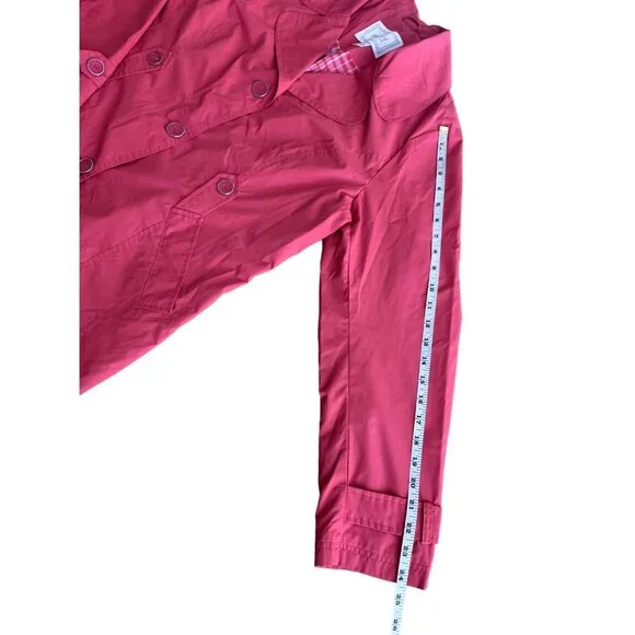cg.l.cg Womens Pink Belted Trench Coat Style Size Large - Picture 8 of 14